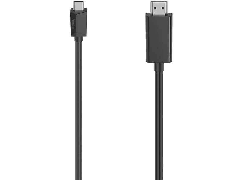 perderse tienda habla Adaptador | Hama 00200718, De conector USB-C a conector HDMI, 1.5 m, Negro