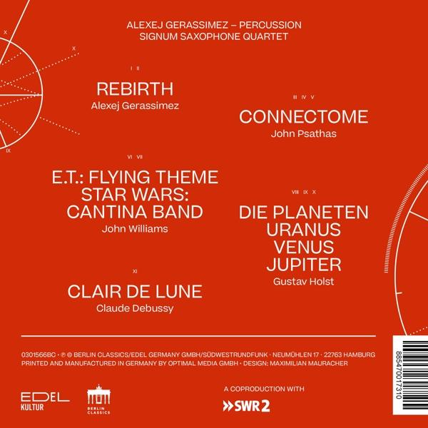 CD-Cover mit rotem Text, der Musiktitel enthält.