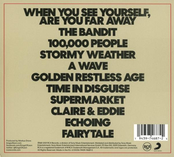 Rückseite einer CD-Hülle mit Songtiteln und anderen Informationen.