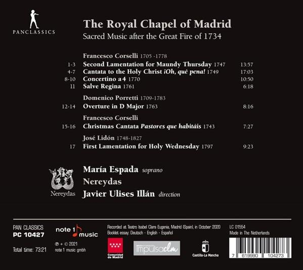 Espada/Ilan/Nereydas - The Royal Chapel of Madrid,Sacred Music  - (CD)