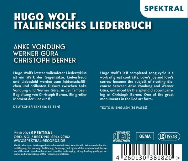 Vondung,Anke/Güra,Werner/Berner,Christoph - Italienisches Liederbuch  - (CD)