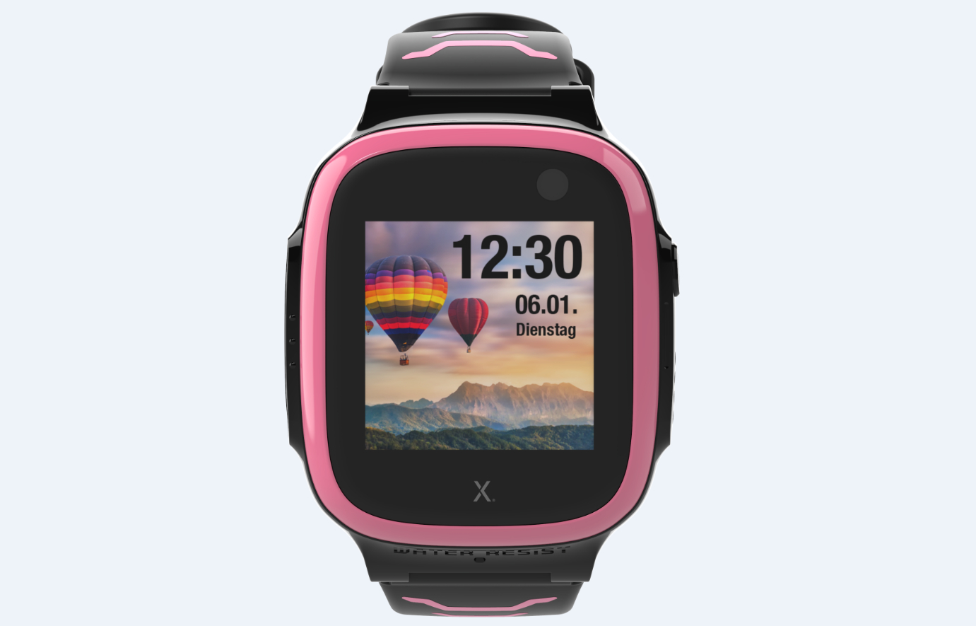 XPLORA X5 Play Silikon, Smartwatch 145-210 Kinder mm, Pink/Schwarz eSIM