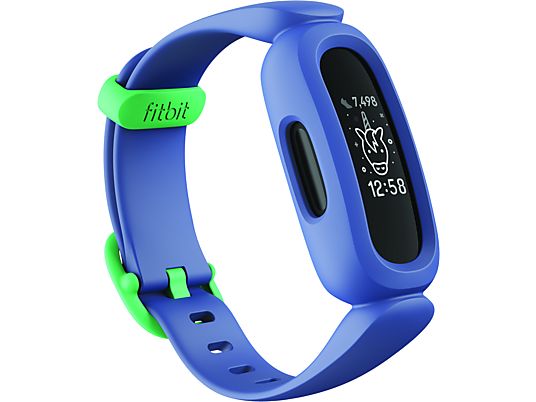 FITBIT Ace 3 - Tracker di attività (Nero/Blu cosmico/Verde spaziale)