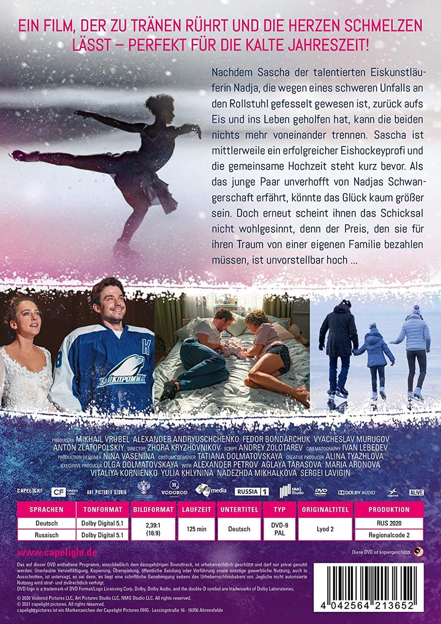Die Rückseite einer DVD-Hülle mit Filminformationen, Besetzung und Credits in mehreren Sprachen.