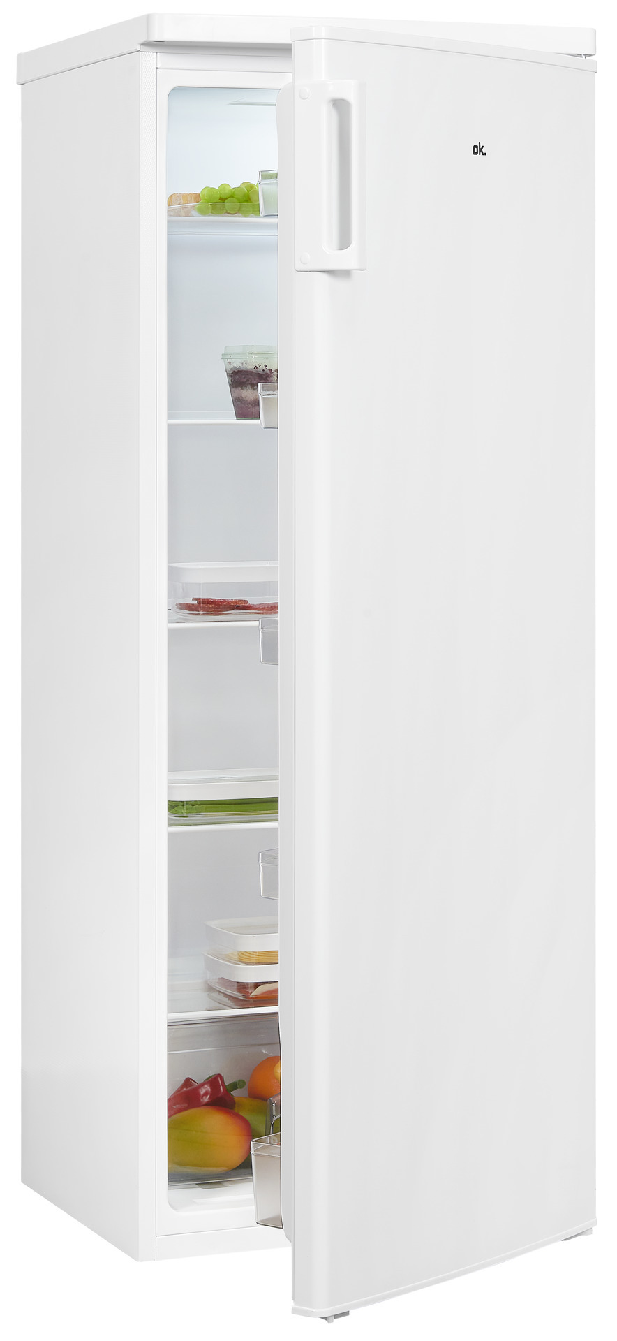 OK. OFK 421 E Kühlschrank (237 l, E, 1420 mm hoch, Weiß)