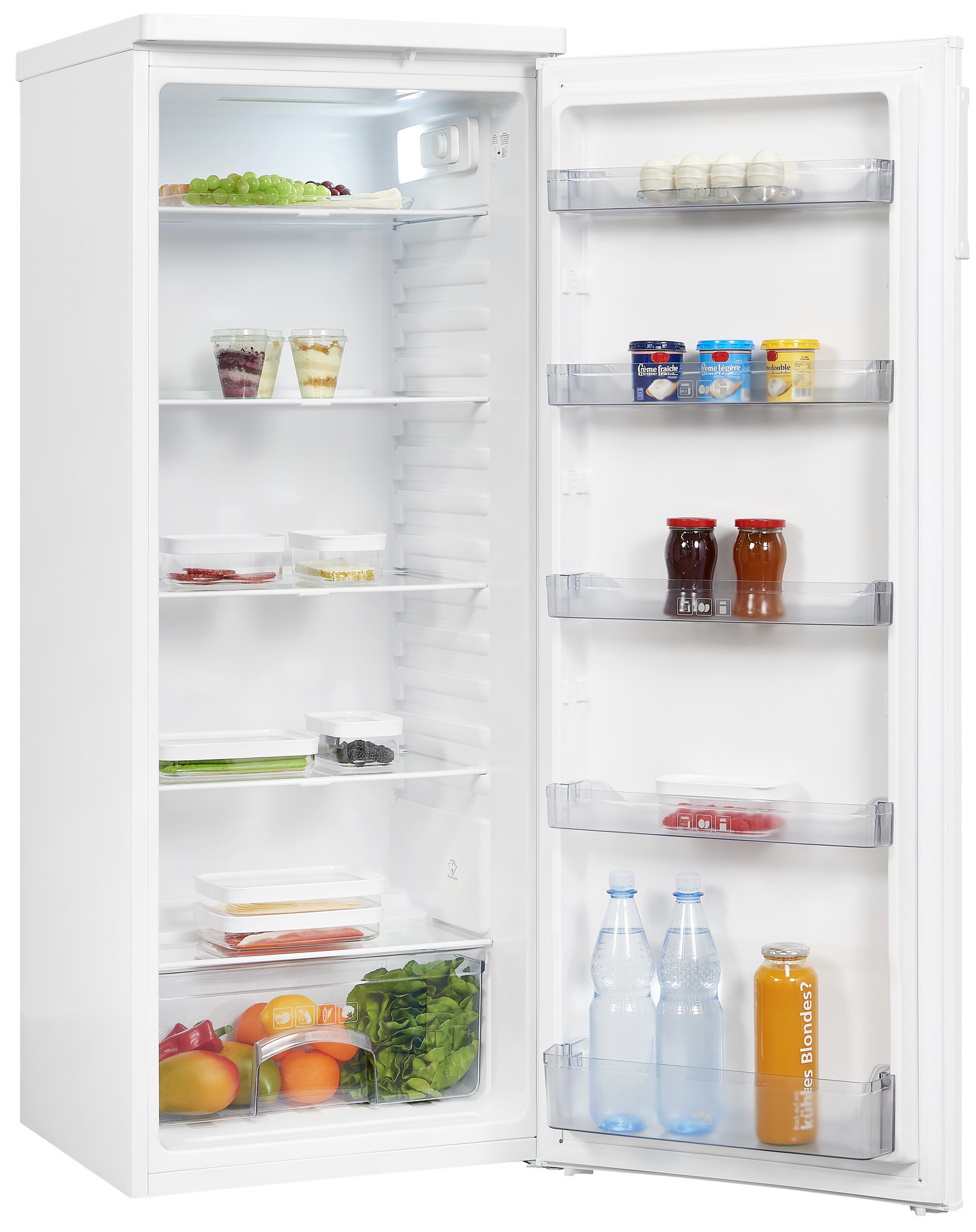OK. OFK 421 E Kühlschrank (237 l, E, 1420 mm hoch, Weiß)