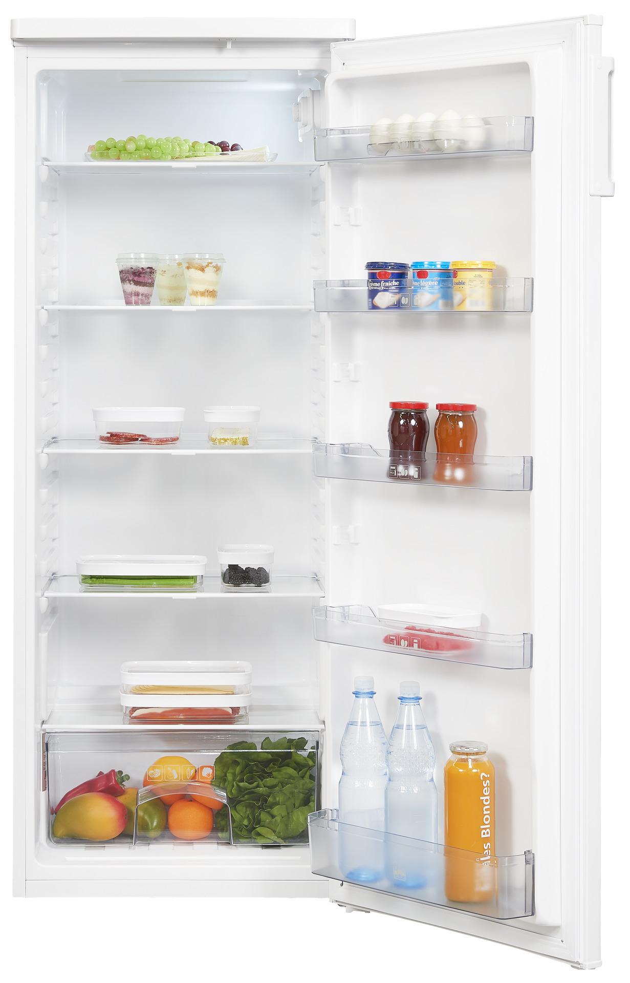 OK. OFK 421 E Kühlschrank (237 l, E, 1420 mm hoch, Weiß)