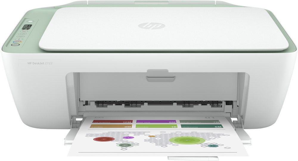 Impresora multifunción - HP DeskJet 2722, Color, 5.5 ppm, Wifi, Bluetooth, Compatible con HP Instant Ink