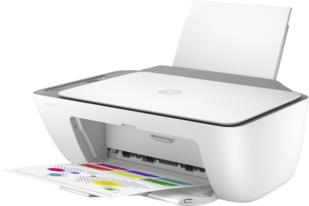 Impresora multifunción - HP DeskJet 2722, Color, 5.5 ppm, Wifi, Bluetooth, Compatible con HP Instant Ink