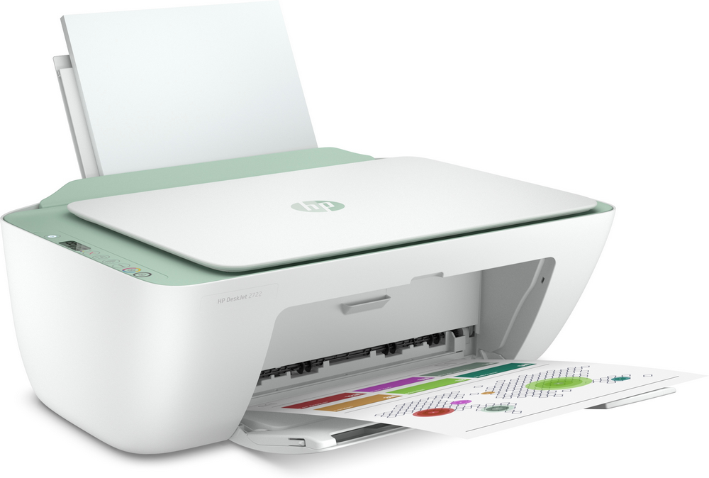 Impresora multifunción - HP DeskJet 2722, Color, 5.5 ppm, Wifi, Bluetooth, Compatible con HP Instant Ink