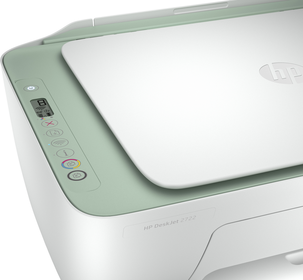Impresora multifunción - HP DeskJet 2722, Color, 5.5 ppm, Wifi, Bluetooth, Compatible con HP Instant Ink