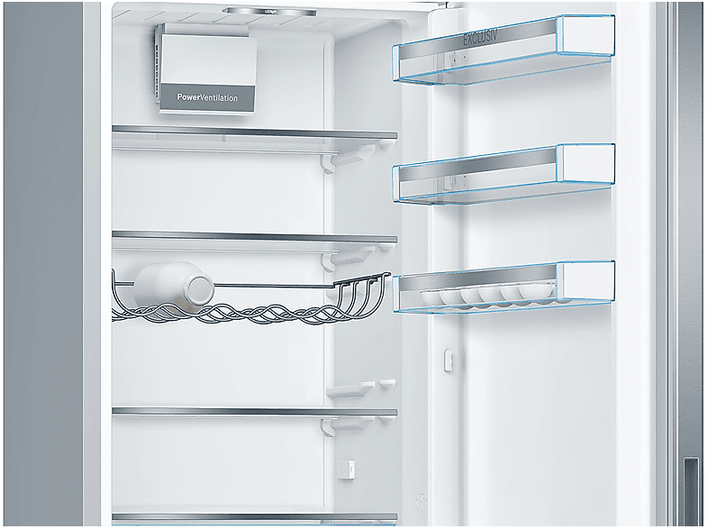 Bosch KGE39ALCA Kühl- und Gefrierkombination (C, 343 l, 2010 mm hoch, Standgerät, Inox-look) — Foto 2 von 5