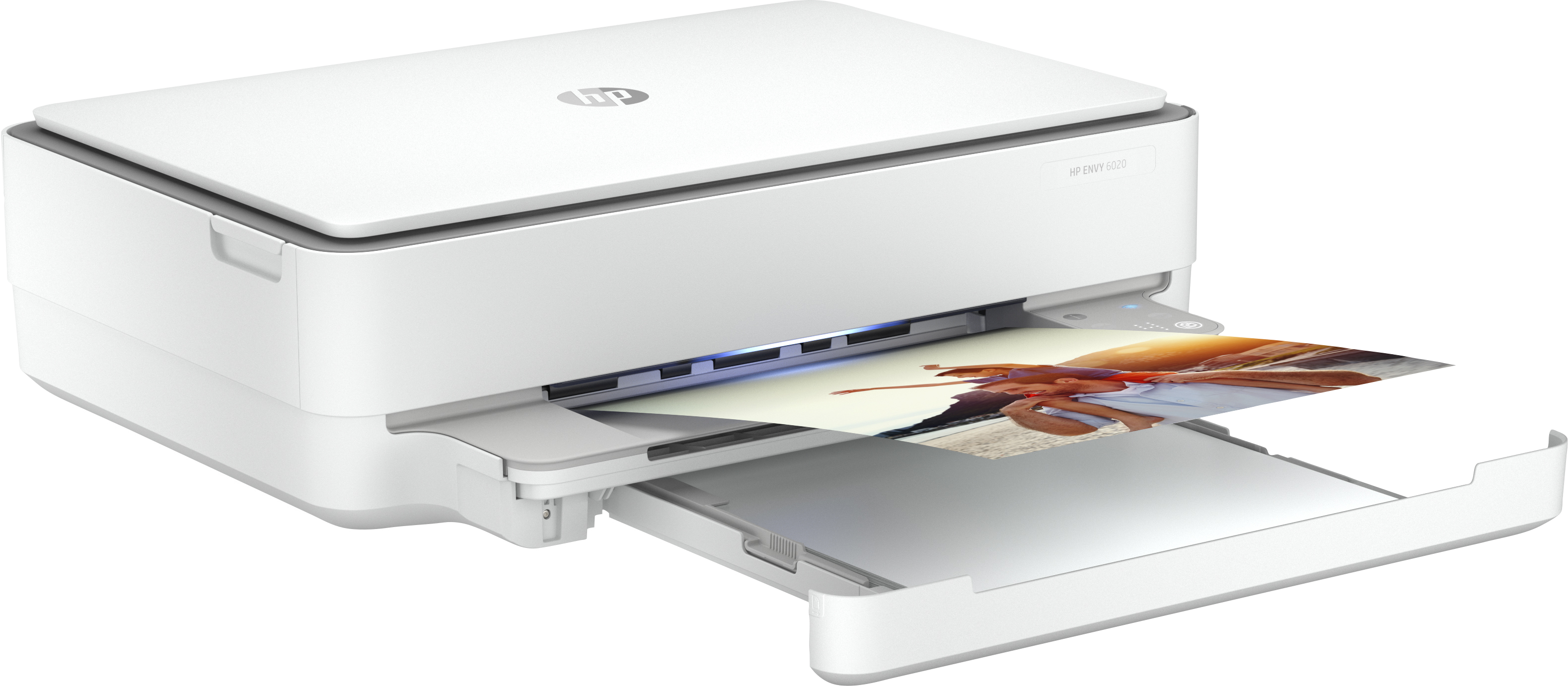 Impresora multifunción - HP Envy 6020, Color 17 ppm, 1200 ppp, WiFi, USB, 128 MB, Blanco