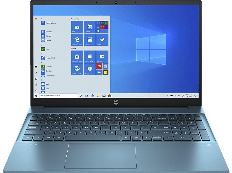 HP Pavilion 15-eh1357ng, Notebook, mit 15,6 Zoll Display, AMD 5500U Prozessor, 16 GB RAM, 1 TB SSD, Türkis