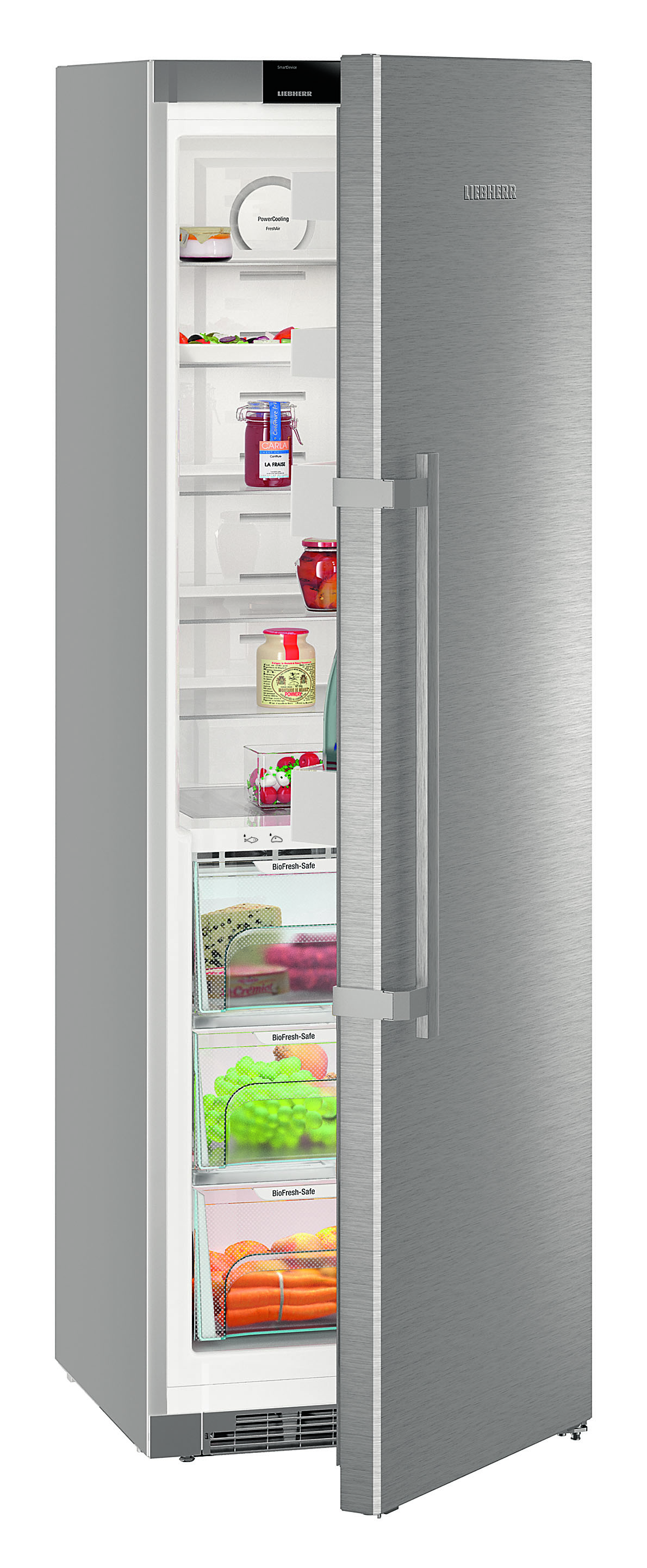 LIEBHERR KBef 4330-21 Kühlschrank (371 l, D, 1850 mm hoch, Silber)