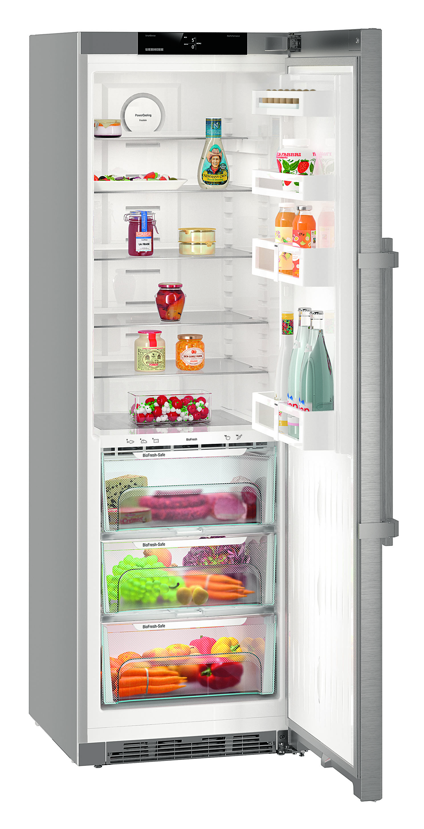 LIEBHERR KBef 4330-21 Kühlschrank (371 l, D, 1850 mm hoch, Silber)
