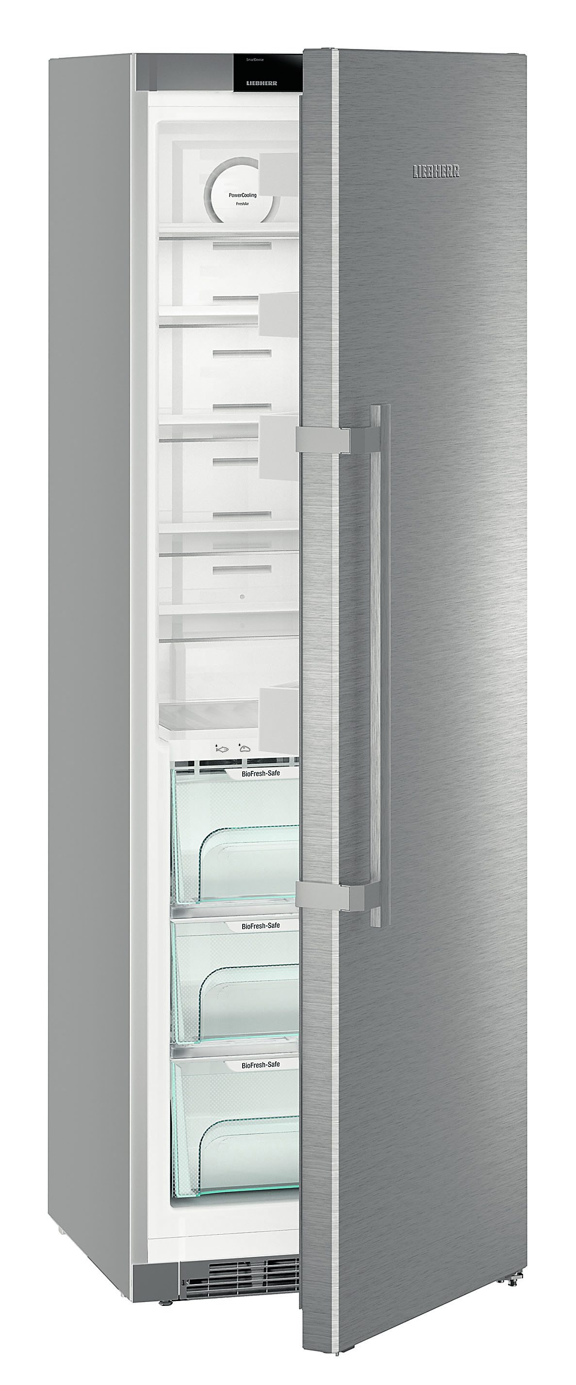 LIEBHERR KBef 4330-21 Kühlschrank (371 l, D, 1850 mm hoch, Silber)