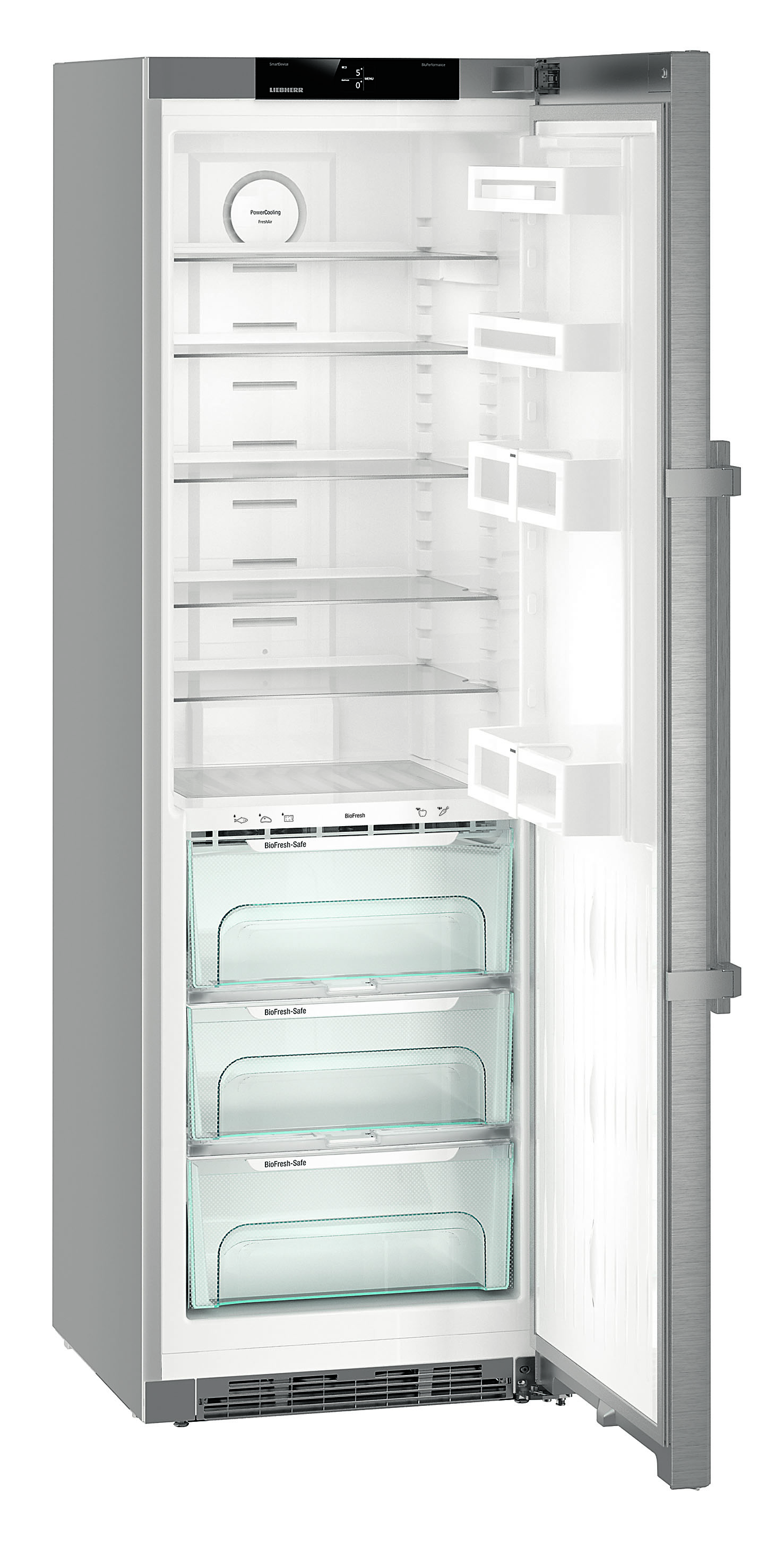 LIEBHERR KBef 4330-21 Kühlschrank (371 l, D, 1850 mm hoch, Silber)