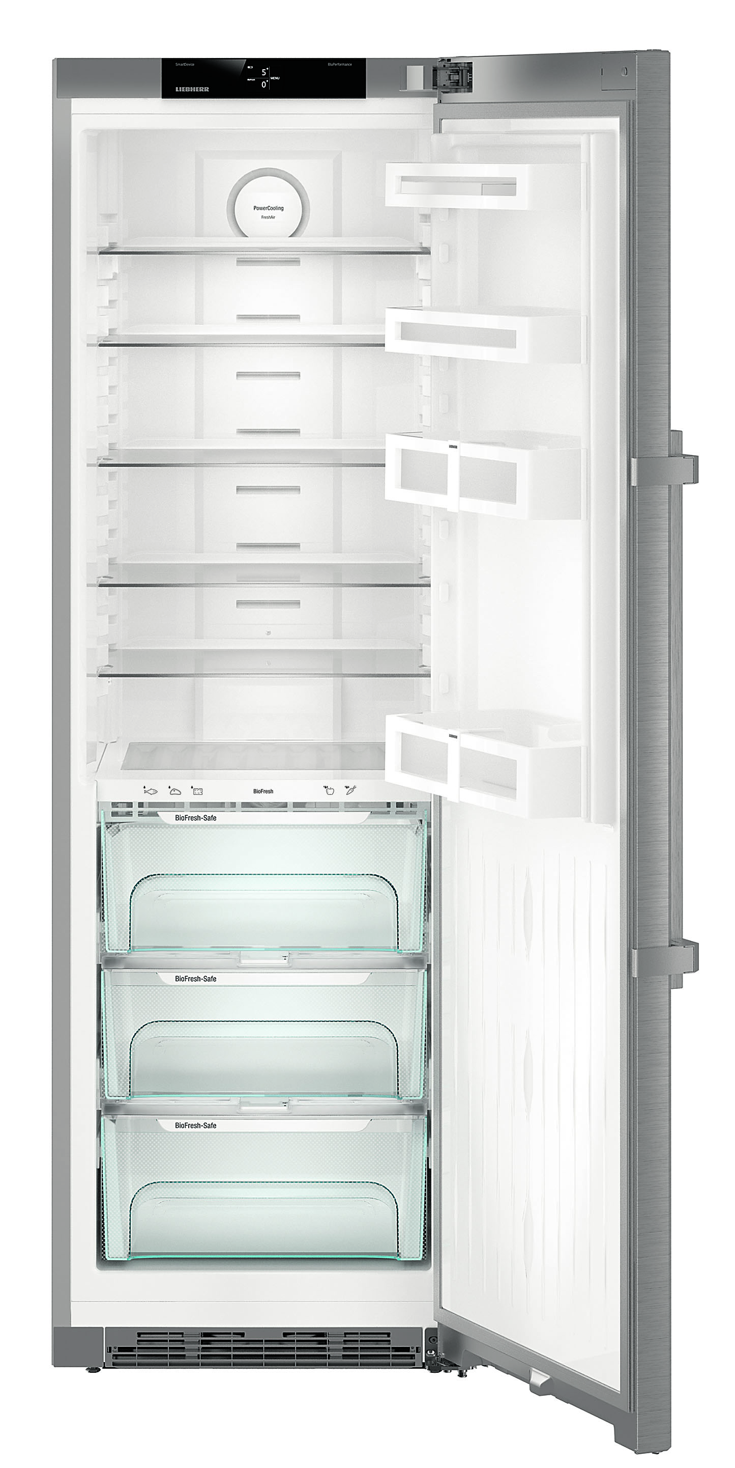 LIEBHERR KBef 4330-21 Kühlschrank (371 l, D, 1850 mm hoch, Silber)
