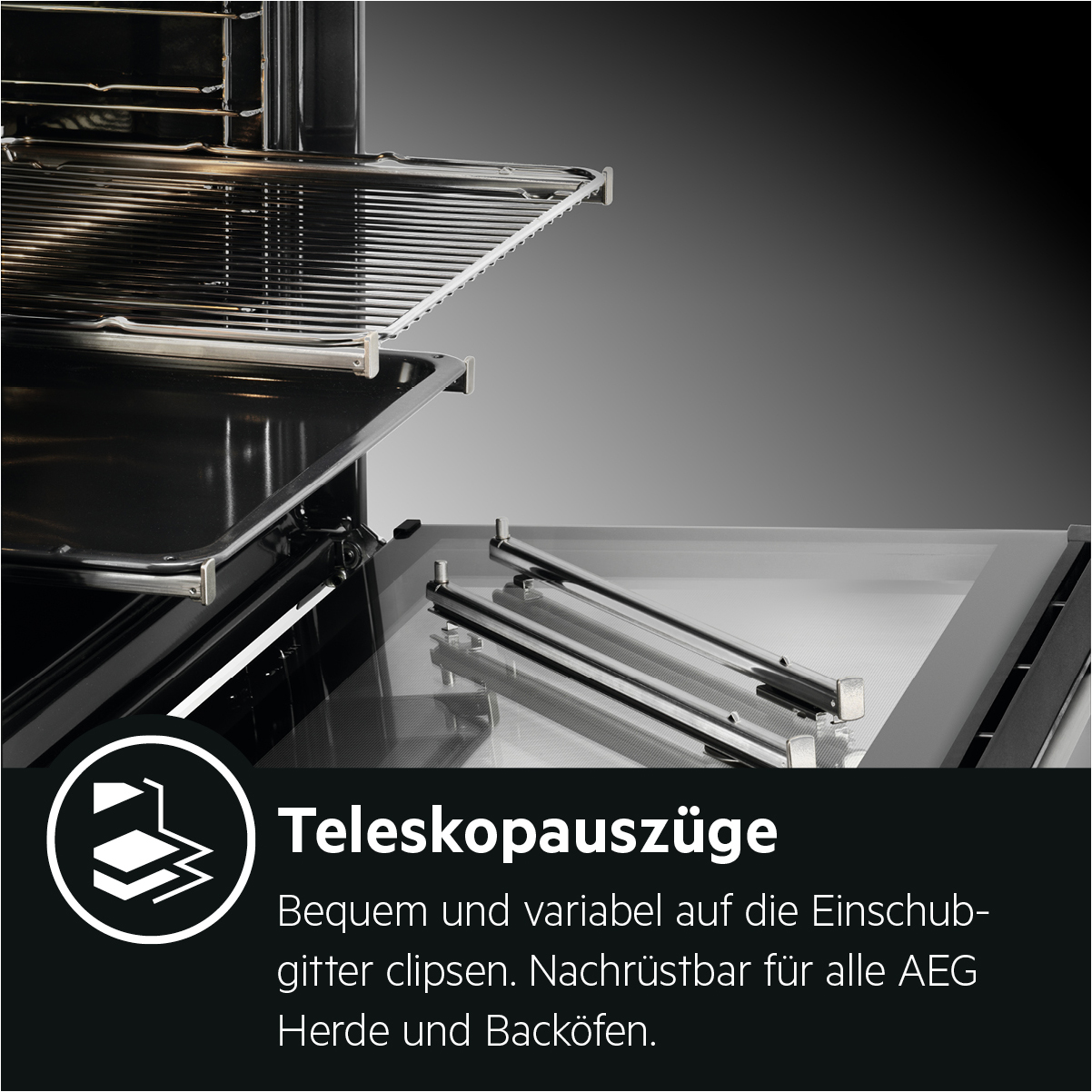 AEG BCO57501VA, Einbaubackofen (Einbaugerät, 72 l, 596 mm breit), Serie 7000 mit SteamCrisp Dampfunterstützung (mit Pyrolyse)