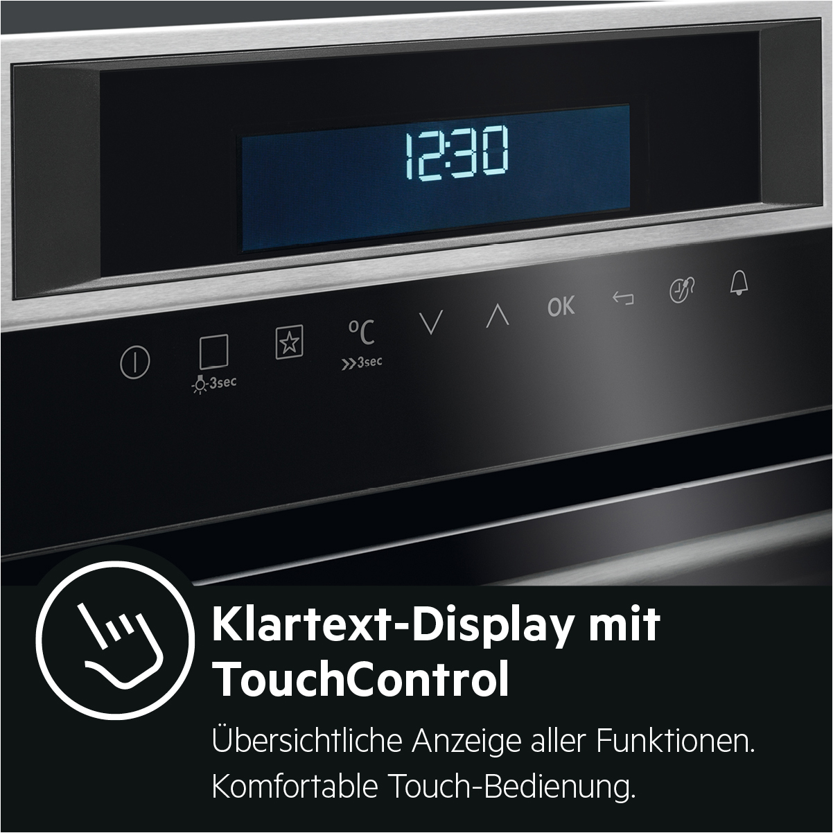AEG BPC55522BA, Einbaubackofen (Einbaugerät, 71 l, 595 mm breit), Serie 6000 mit SteamBake Feuchtigkeitszugabe (mit Pyrolyse)