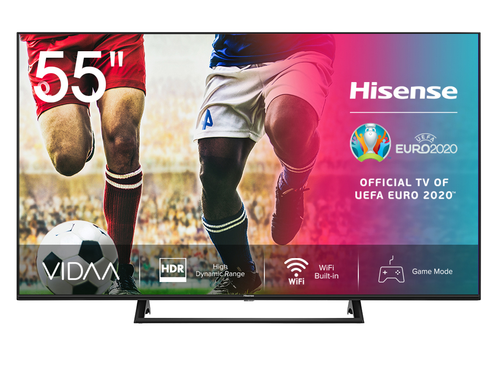 TV LED 55" - Hisense 55A7300F, UHD 4K, Quad Core, Smart TV, DVB-T2, WiFi, Bluetooth, DTS, Negro