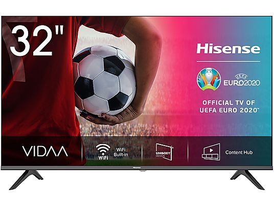 TV LED 32" - Hisense 32A5600F, HD, VIDAA U, Smart TV, DVB-T2, Dolby Audio, DBX, Negro