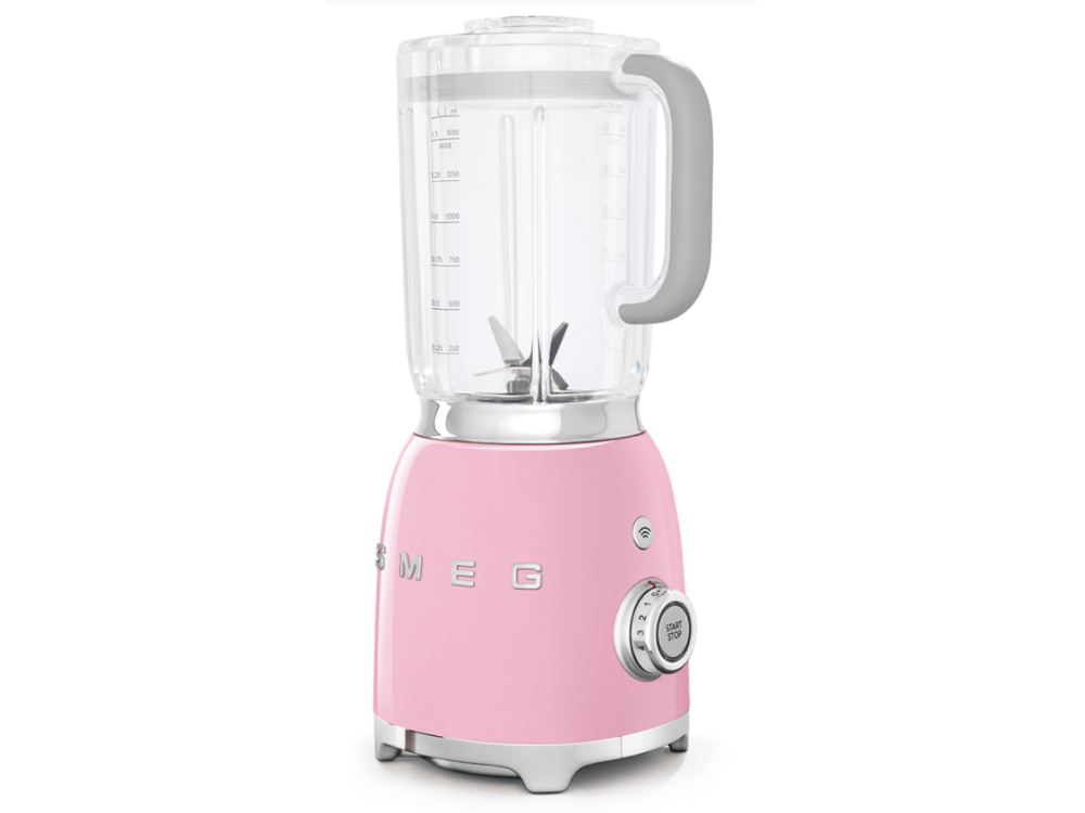 Batidora De Vaso smeg blf01pkeu 800w rosa 15 litros 800 1500 milliliters vidrio 4 velocidades pastel niveles 15l color con cuchilla doble extraible 3 1.5 18000 50