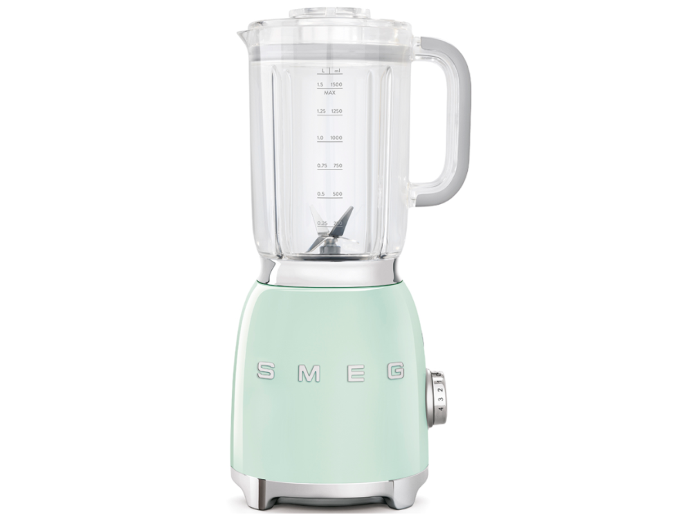 Batidora de vaso - Smeg BLF01PGEU, 800 W, 1.5 l, 18000 RPM, 4 Velocidades, Función Pulse, Verde