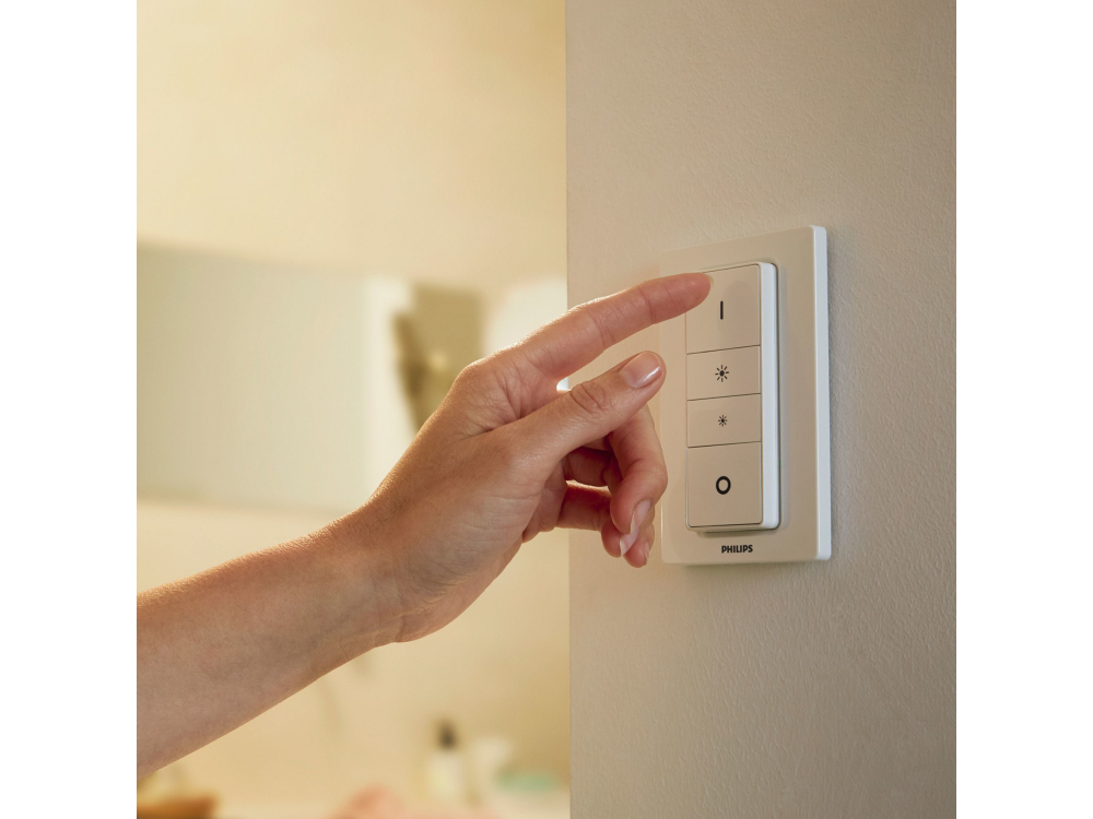 Foco - Philips Hue Buckram, 2 Focos, Inteligentes, Interior, Led, Luz blanca, Domótica, Blanco