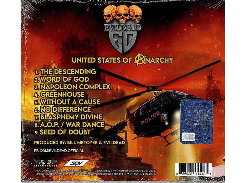 Thumbnail - Evildead - United States Of Anarchy (CD)