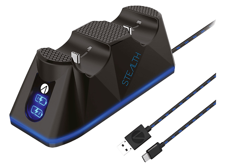 STEALTH SP-C100VBLK - Ladestation (Schwarz/Blau)