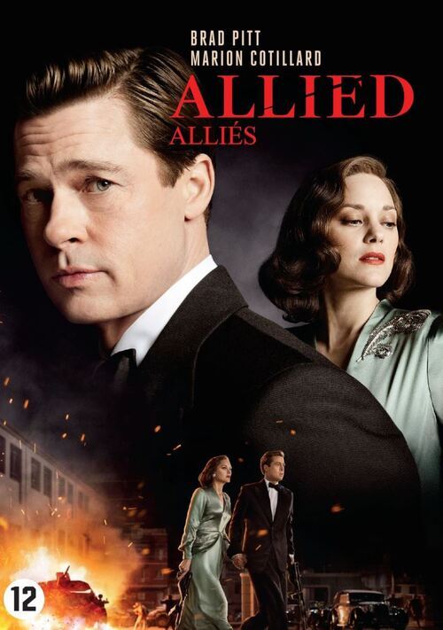 Affiche de film avec Brad Pitt et Marion Cotillard. Titre : Alliés