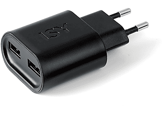 ISY IWC-5000-1 2-poort-USB-oplader 2.4 Ampère Zwart