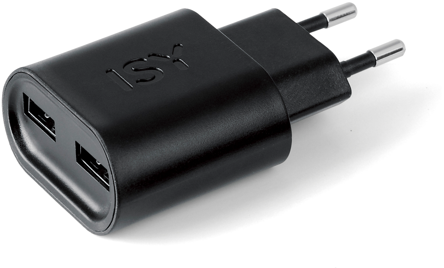 ISY IWC-5000-1 2-poort-USB-oplader 2.4 Ampère Zwart afbeelding