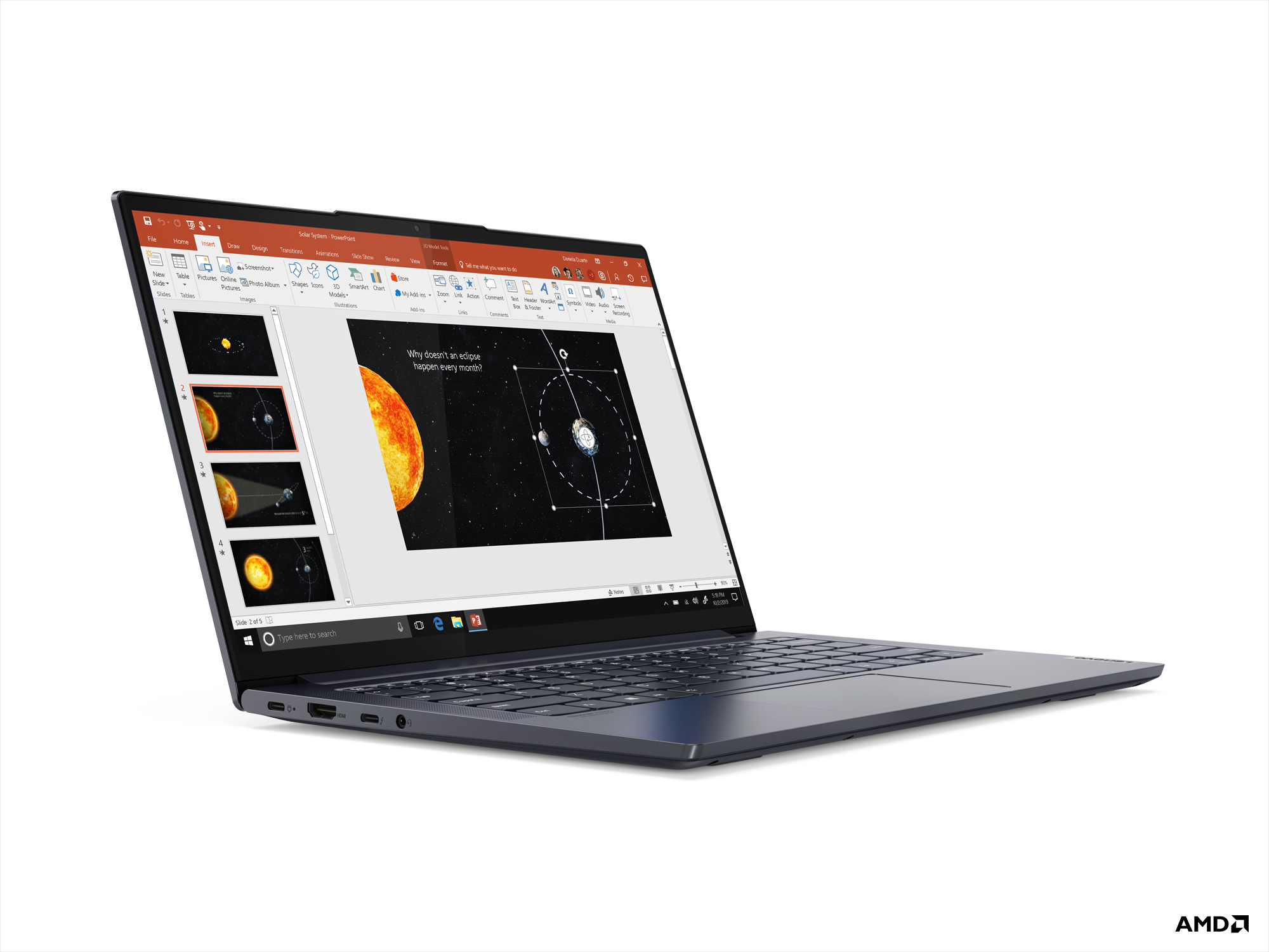 LENOVO Yoga Slim 7 14"/Ryzen 7 4800U 1.8/16GB Ram/1TB SSD/FHD Win 10 Laptop Platin Gri 82A20053TX
