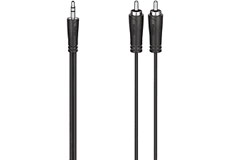 Cable RCA - Hama 00205110, 1.5 m, Jack 3.5 mm, RCA Dual, Negro