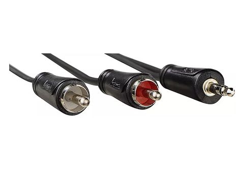 Cable RCA  Hama 00205110, 1.5 m, Jack 3.5 mm, RCA Dual, Negro