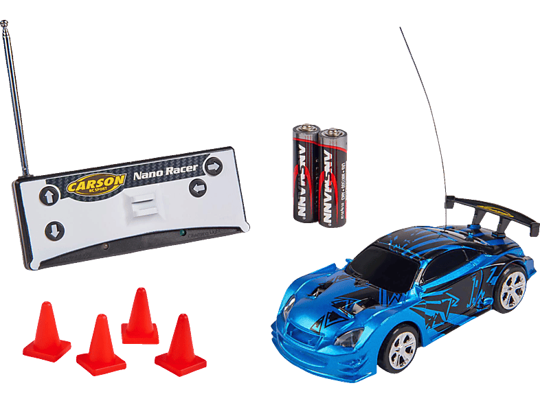 CARSON 1:60 Nano Racer Dragon 27 MHz 100% RTR ferngesteuertes Spielfahrzeug, Blau