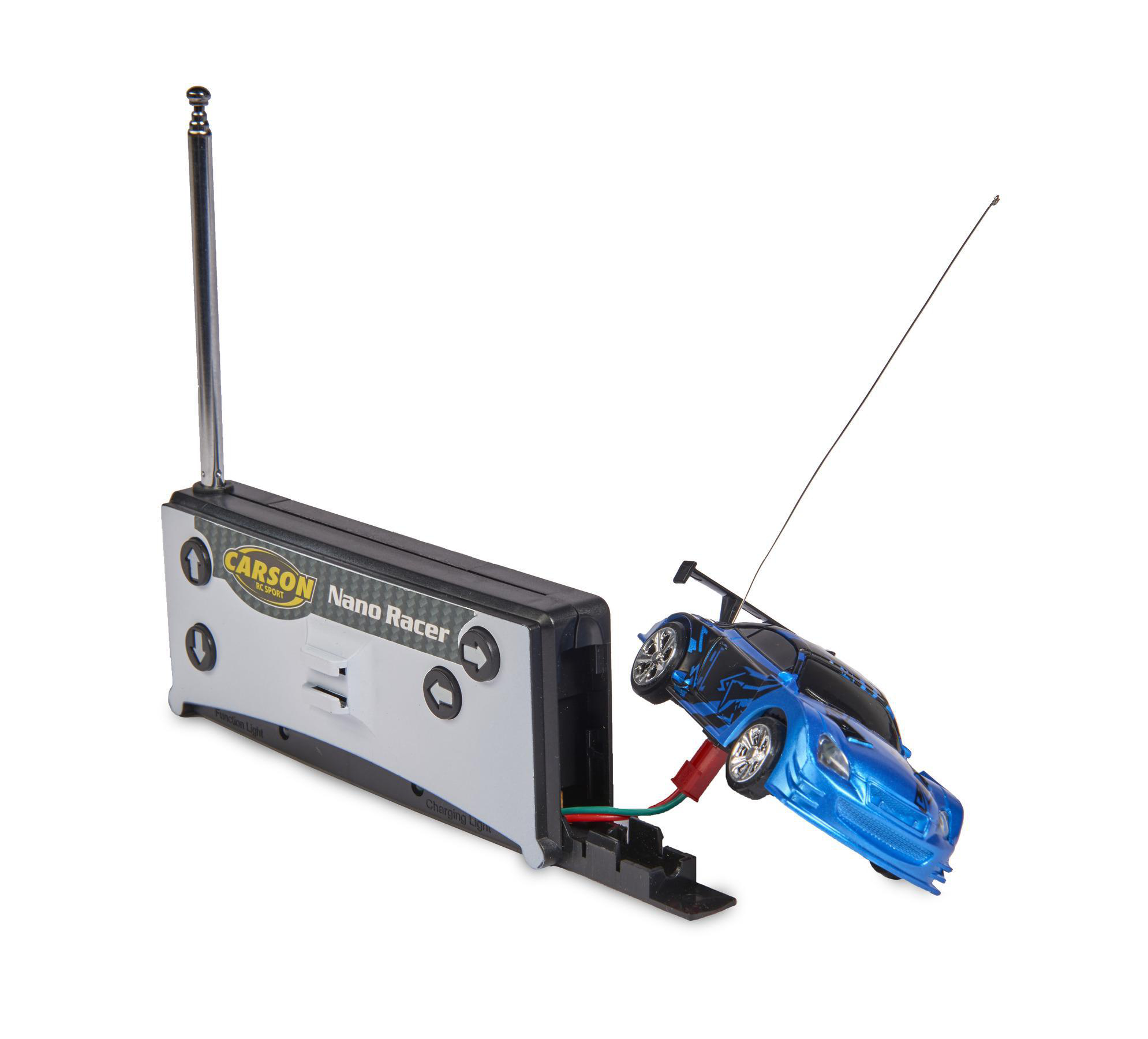 CARSON 1:60 Nano Racer Dragon 27 MHz 100% RTR ferngesteuertes Spielfahrzeug, Blau