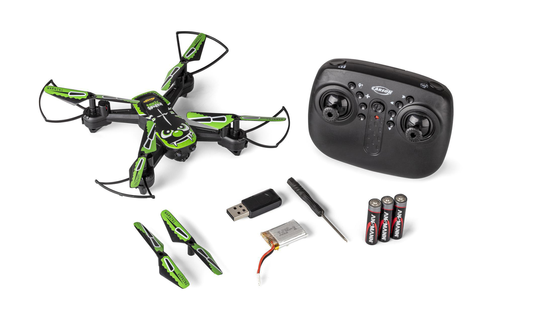 CARSON X4 Quadcopter Toxic Spider Drohne, 2.0 ferngesteuerte RTF 100% Grün