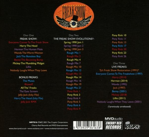 Albumcover mit Titellisten-Details und Retro-Design mit Text.