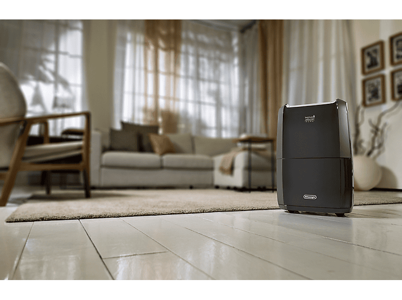 De'Longhi DDSX220WFA Luftentfeuchter Schwarz (490 Watt, Entfeuchterleistung: 21 l/d, 90 m³) — Foto 3 von 5