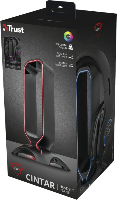 TRUST Support casque gaming Cintar RGB Noir (23647)