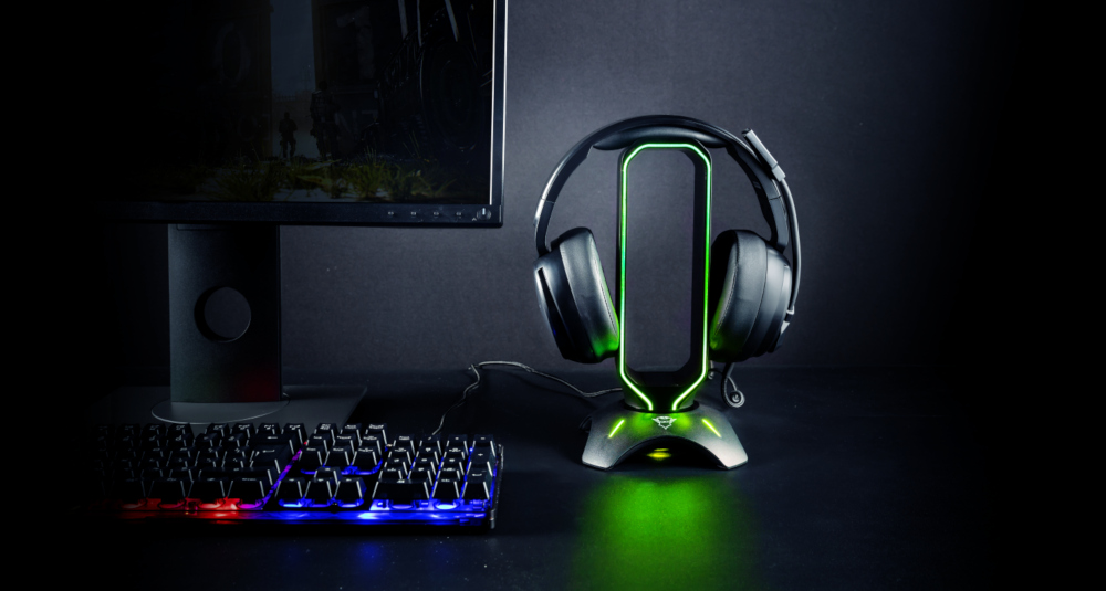 TRUST Support casque gaming Cintar RGB Noir (23647)