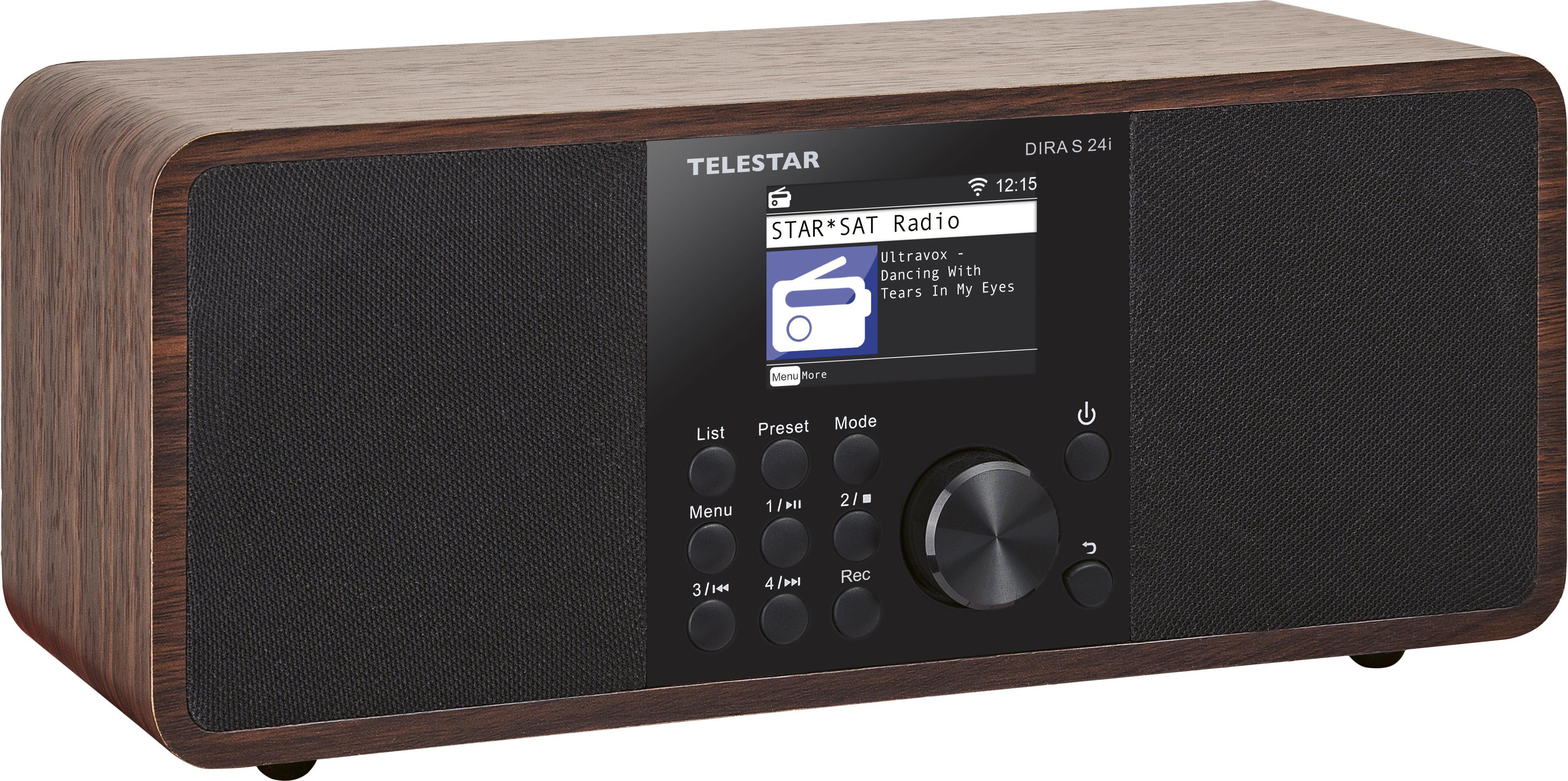 TELESTAR Dira S 24i DAB+ Radio, DAB+, DAB, UKW, Internet, DAB, DAB+, FM, AM, Internet Radio, Bluetooth, Holzoptik