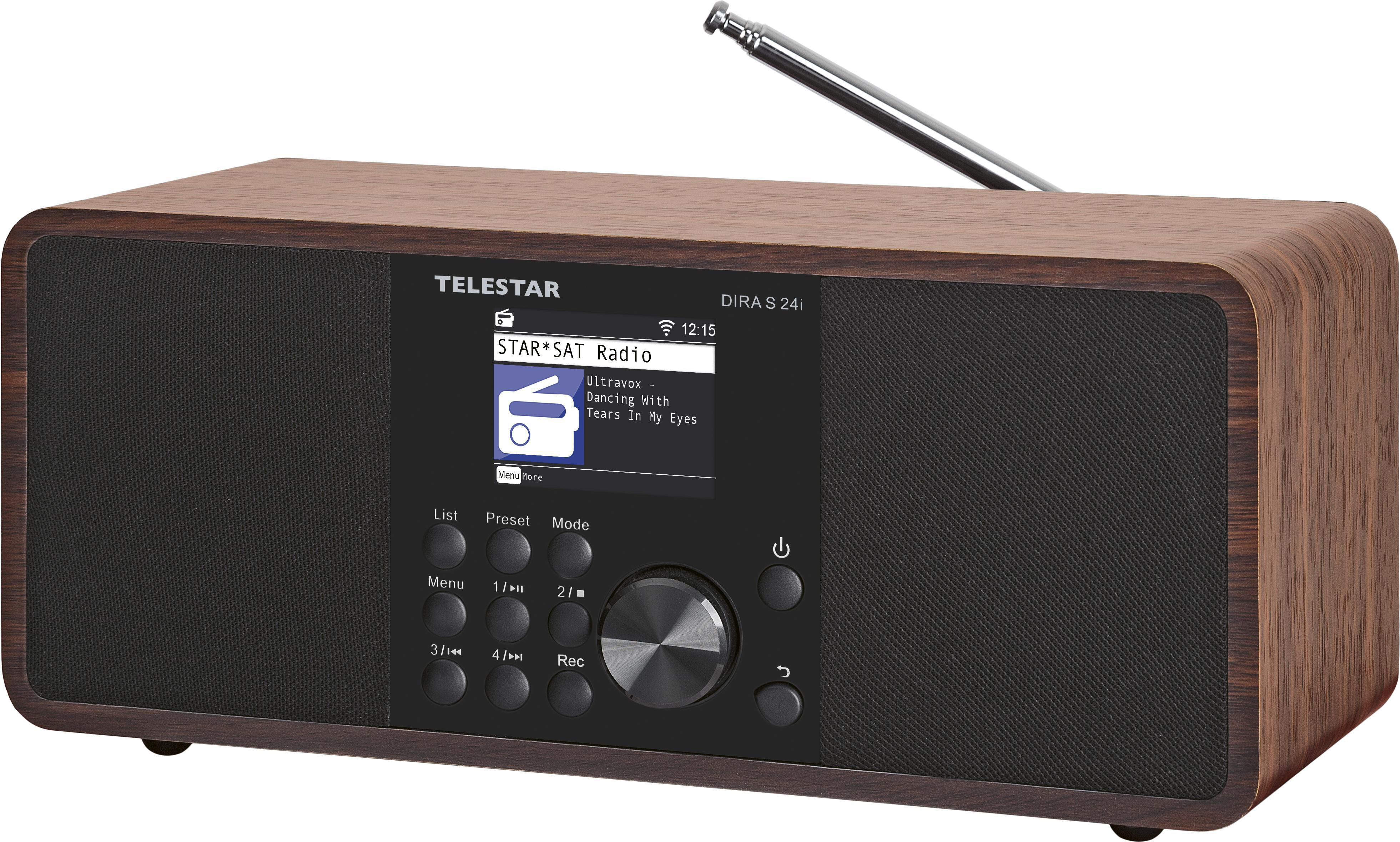 TELESTAR Dira S 24i DAB+ Radio, DAB+, DAB, UKW, Internet, DAB, DAB+, FM, AM, Internet Radio, Bluetooth, Holzoptik