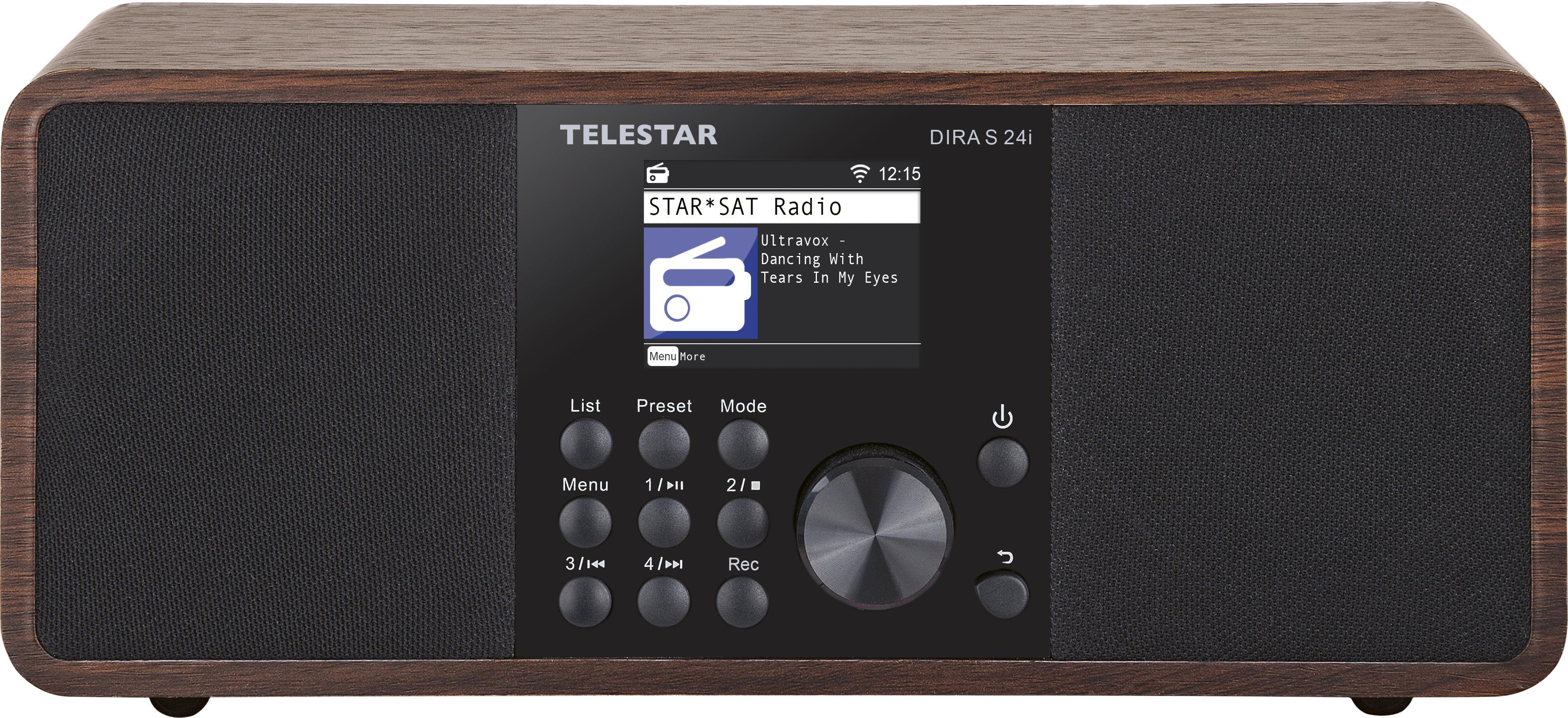 TELESTAR Dira S DAB+, UKW, DAB, Internet FM, Internet, DAB+ Radio, DAB, AM, Holzoptik DAB+, Radio, 24i Bluetooth