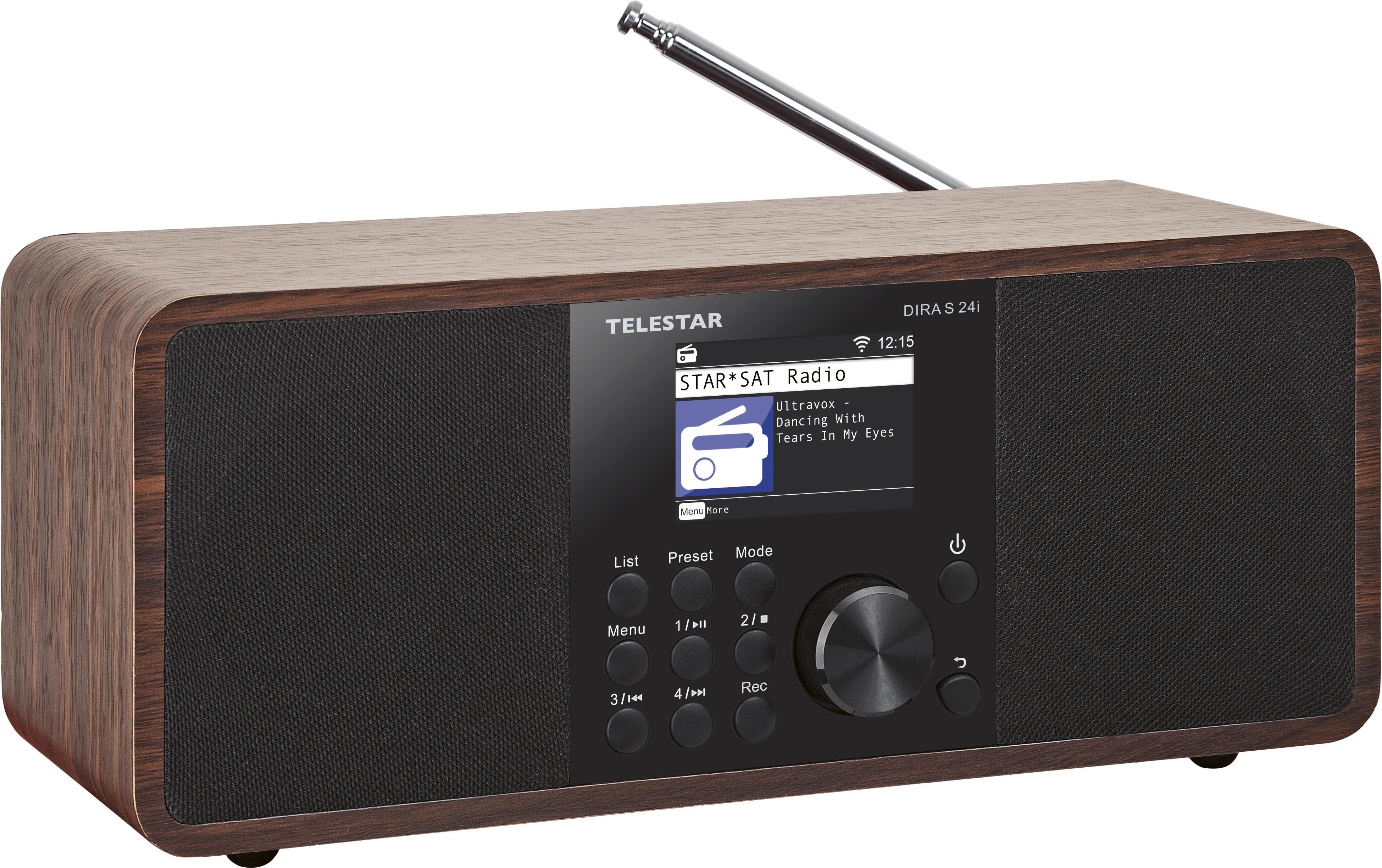 TELESTAR Dira S DAB+, UKW, DAB, Internet FM, Internet, DAB+ Radio, DAB, AM, Holzoptik DAB+, Radio, 24i Bluetooth