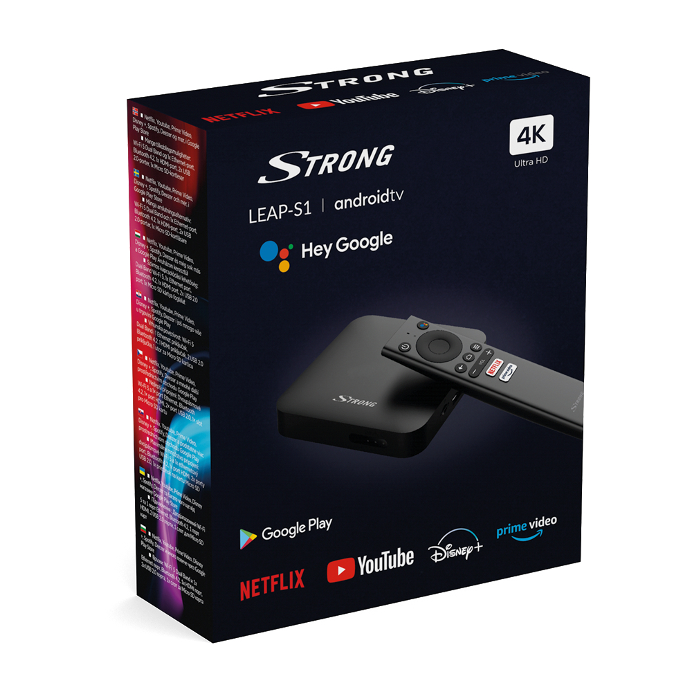STRONG LEAP-S1 4K UHD Box androidtv, Schwarz